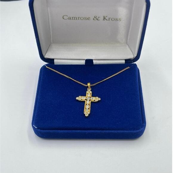 Vintage Camrose & Kross JBK
Jacqueline Kennedy Gold Plated Crystal Cross Pendent - Picture 10 of 16